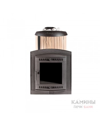 Печь банная "Атмосфера L" ламели "Окаменевшее дерево" наборные