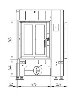 Каминная топка Hoxter ECKA 67/45/51La Левосторонняя