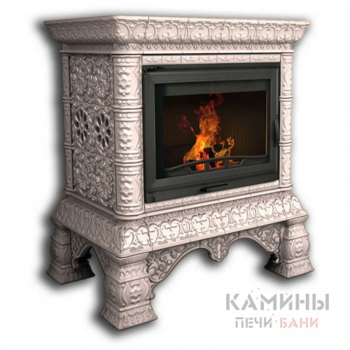 Изразцовый камин Кострома КимрПечь пристенный однотонный А Изразцовый камин Кострома КимрПечь пристенный однотонный А