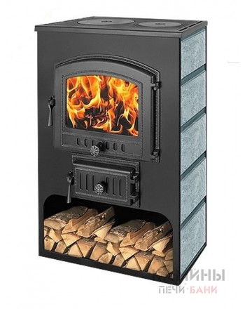 Печь-камин Везувий ПК-03 (224) С ПЛИТОЙ талькохлорит