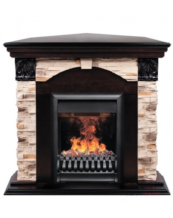 Электрокамин Dublin ROCK Corner c очагом 3D Oregan