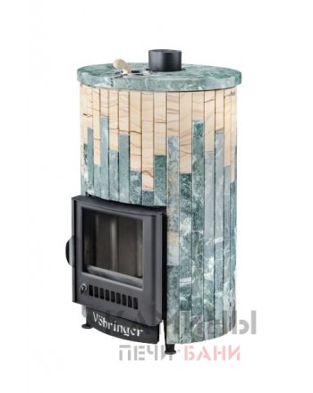 Печь для бани Ферингер Уют-18 ПФ Змеевик+"Окаменевшее дерево"