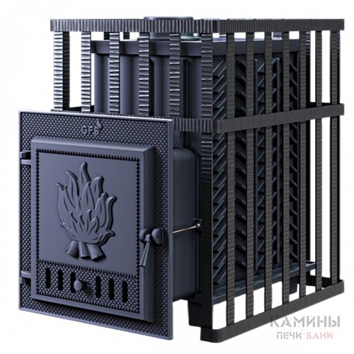 Печь для бани GFS Гефест ЗК 30 в сетке чугун Печь для бани GFS Гефест ЗК 30 в сетке чугун