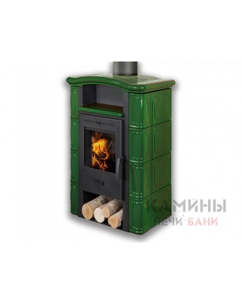 Печь-камин Romotop кафельная Gerona зеленая