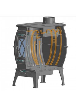 Печь-камин отопительно-варочная Бахта