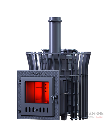 Печь Авангард ЗК 25 (М) Ураган в сетке Тюльпан