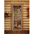 Дверь Doorwood Престиж Фотопечать для бани сатин 8 мм
