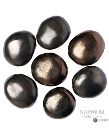 Декоративные керамические камни золотые 7 шт (ZeFire)