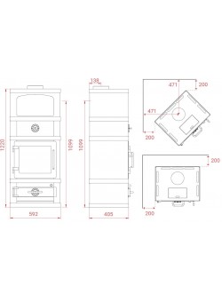 Печь-камин Lotus 2080/2280