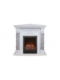 Электрокамин Athena Corner GR WT с очагом Eugene