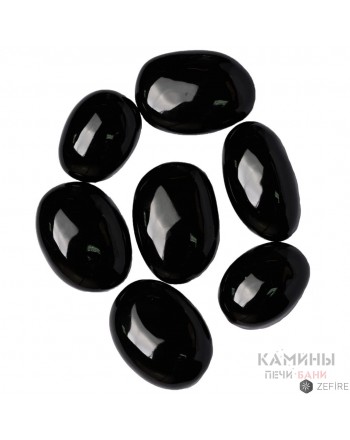 Декоративные керамические камни черные 7 шт (ZeFire)