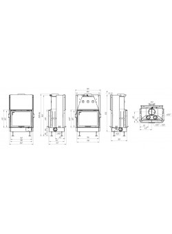 Каминная топка ВЕГА 800 T туннельная