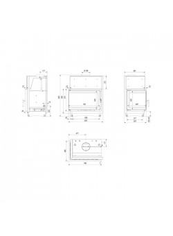 Каминная топка Kratki Oliwia/PW/BL/17/BS/W/Deco