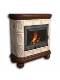 Изразцовый камин Медальон пристенный однотонный В