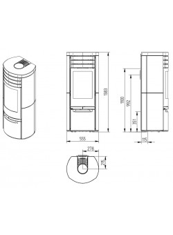 Печь-камин Jydepejsen Cosmo 1147 Special Soapstone 
