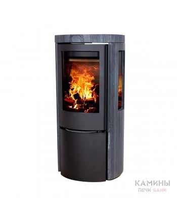 Печь-камин Jydepejsen Cozy Classic Dark Sandstone Sideglass