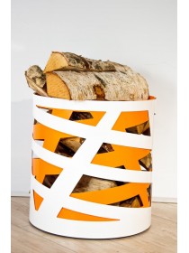 Дровница Saturn (бело-оранжевая)