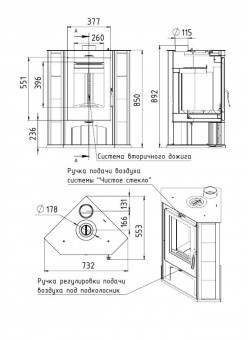 Печь-камин Мета-Бел РИТМ L+