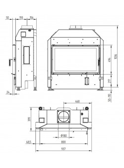 Каминная топка Hoxter HAKA 80/50S