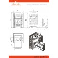 Стальная печь для бани ASTON 12 со стеклянной дверцей