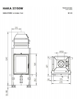 Каминная топка Hoxter HAKA 37/50WI