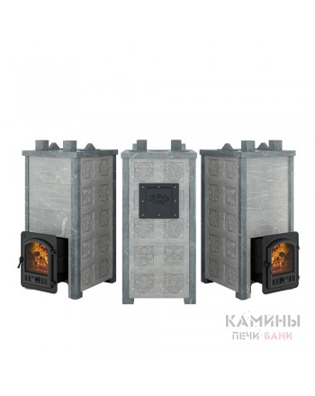 Комплект Эверест "Легкий пар Профи" Талькохлорит, Резная (3 стороны) S-50 мм