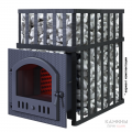 Печь для бани GFS Гефест ЗК 40 (М) в сетке чугун Печь для бани GFS Гефест ЗК 40 (М) в сетке чугун