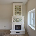 Кирпичный камин в облицовке из коллекции Азулежу.