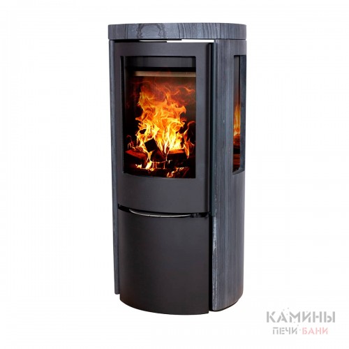 Печь-камин Jydepejsen Cozy Classic Dark Sandstone Sideglass Печь-камин Jydepejsen Cozy Classic Dark Sandstone Sideglass