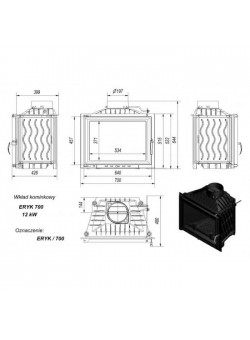 Каминная топка Kratki Eryk 700