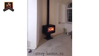 Печь-камин PANADERO Maja дровяная в стиле HI-TECH: установка в коттедже мастерами Строй-Камин