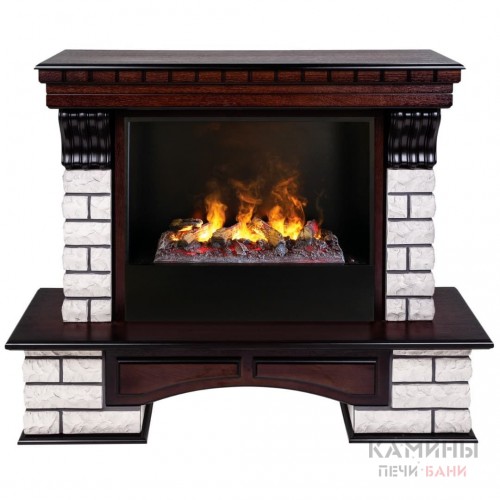 Электрокамин Country Rock 26 AO с очагом 3D Cassette 630 + Black вставка Электрокамин Country Rock 26 AO с очагом 3D Cassette 630 + Black вставка
