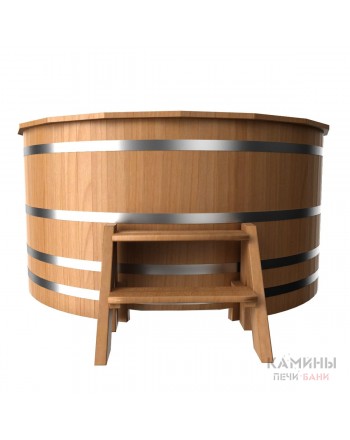 Круглая купель с пластиковой вставкой высота 1 м