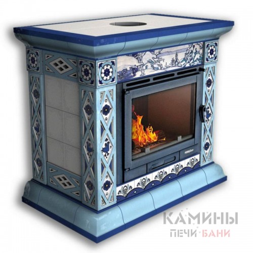 Изразцовый камин Билибин КимрПечь пристенный Художественный