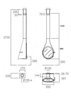 Печь-камин ROCAL MINI Drop
