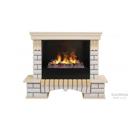 Электрокамин Country 26 WT с очагом 3D Cassette 630 + Black вставка Электрокамин Country 26 WT с очагом 3D Cassette 630 + Black вставка