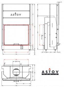 Каминная топка АСТОВ ПТ 9074
