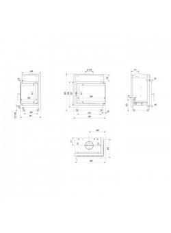 Каминная топка Kratki Maja/PW/BP/12/BS/W/Deco