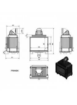 Каминная топка Kratki FRANEK/12