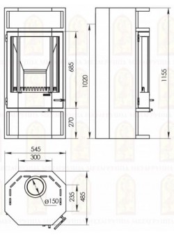 Печь-камин Мета-Бел Рейн 