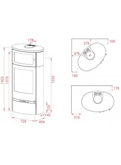 Печь-камин Lotus Jubilee 35 S with cooking section
