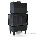 Каминная топка Defro Home RIVA SM BL SHORT угловая, с водяным контуром