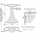 Угловой открытый закрытый камин Julietta 985 JC Bordelet 