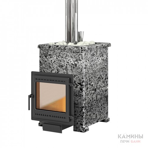  Печь комплект Везувий Легенда Русский пар 18 (505) в облицовке из пироксенита