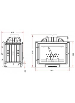 Каминная топка Invicta 700 Milos Grand Angle