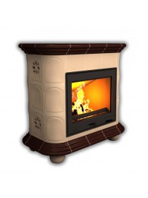 Изразцовый камин Прованс пристенный однотонный В