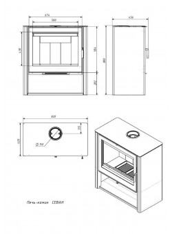 Печь-камин Мета-Бел Севан