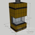 Изразцовый камин Роллерс. Цвет: Золото