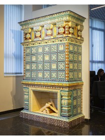 Классический камин с открытой топкой из кирпича в коллекции Византия