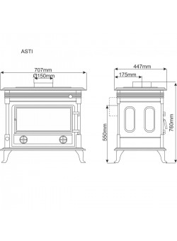 Печь Nordflam Asti Patyne